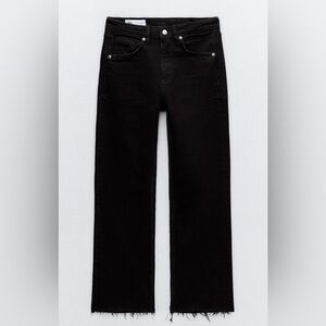 Zara - FLARED CROPPED HIGH WAIST TRF JEANS